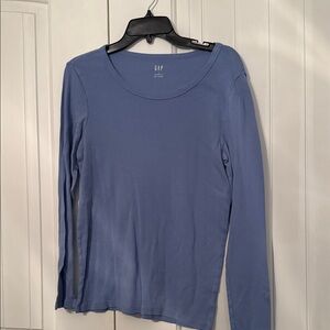 GAP Women's Soft Blue Long Sleeve Tee